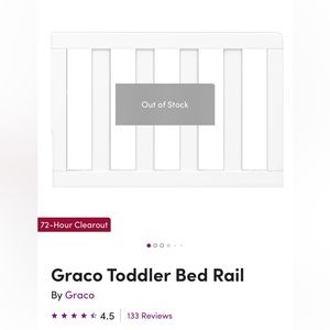 2 Graco Toddler Bedrails. Reg 100 each